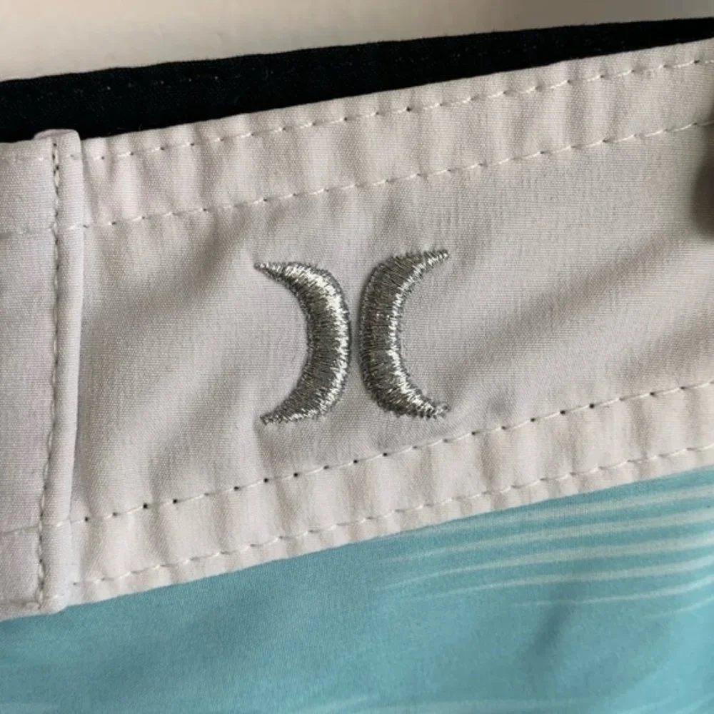 Hurley Phantom Blue Striped Board Shorts Size 30 - Picture 5 of 8